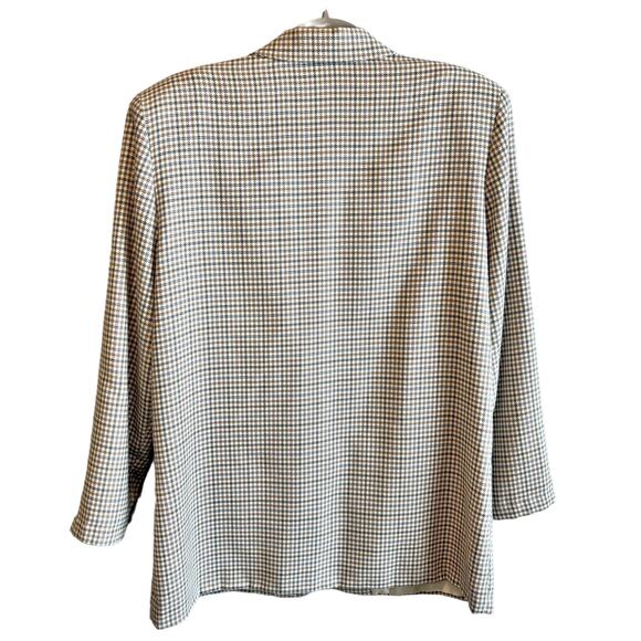 Vintage Requirements Houndstooth & Pearl Accent Blazer - size Large - Picture 3 of 5